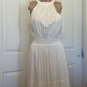 Lost +Wander szS lined white lined halter maxi dress. Side pockets